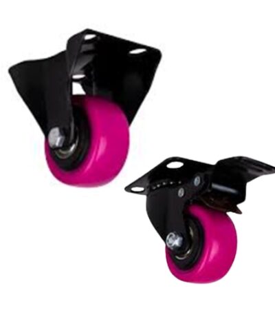 5'' PU CASTOR SWIVEL PINK