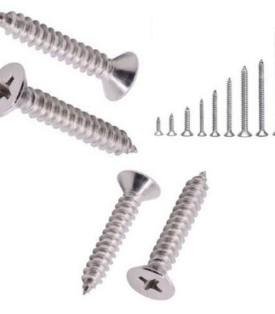 Flat head self‑tapping screw 3/4'' — sharp thread for plastics