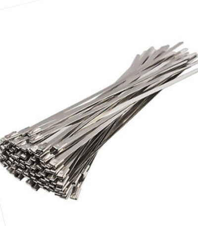 304 stainless cable tie 250MM×4.6MM — high heat and UV resistance for industrial bundling.