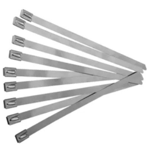 304 stainless cable tie 300MM×4.6MM — high heat and UV resistance for industrial bundling.