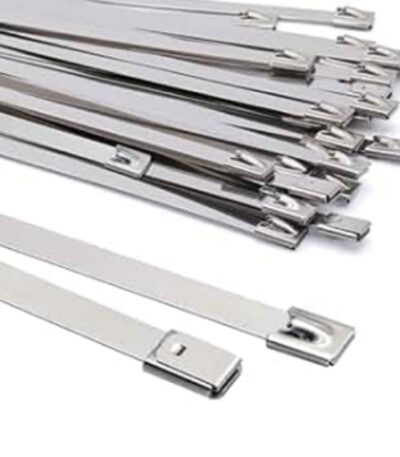 304 stainless cable tie 500MM×8MM — high heat and UV resistance for industrial bundling.