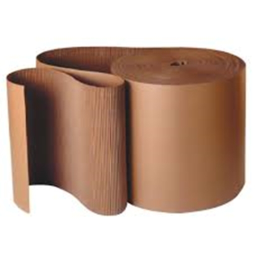 Large corrugated paper roll.