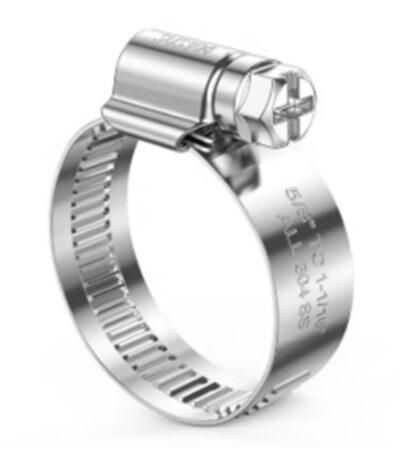 304 stainless hose clip 3/4'' — worm‑drive clamp for secure hose connections.