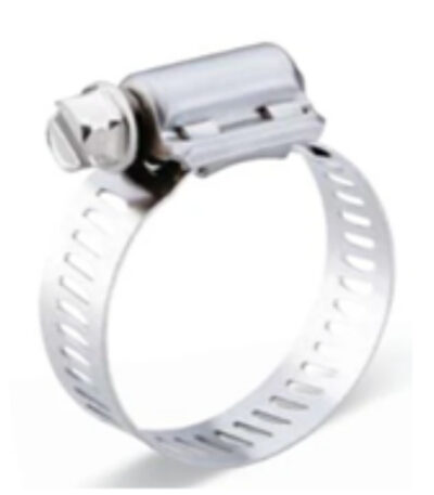 304 stainless hose clip 1-1/2'' — worm‑drive clamp for secure hose connections.