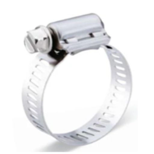 304 stainless hose clip 1-1/2'' — worm‑drive clamp for secure hose connections.