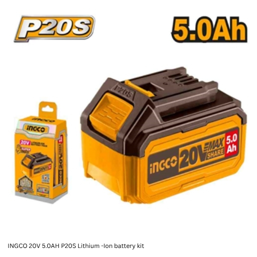 INGCO 20V 5.0AH P20S Lithium -Ion battery kit