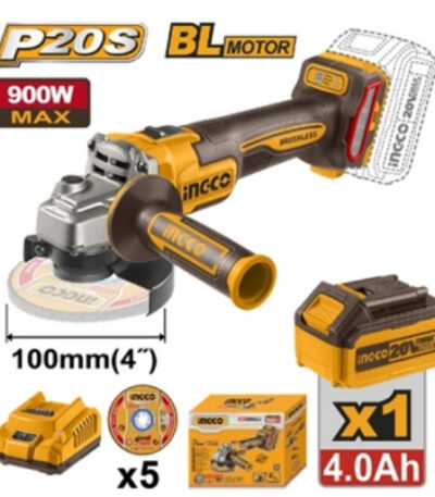 35 INGCO 20V CORDLESS ANGLE GRINDER100MM 3 SPEED 900W