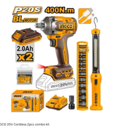 INGCO 20V Cordless 2pcs combo kit
