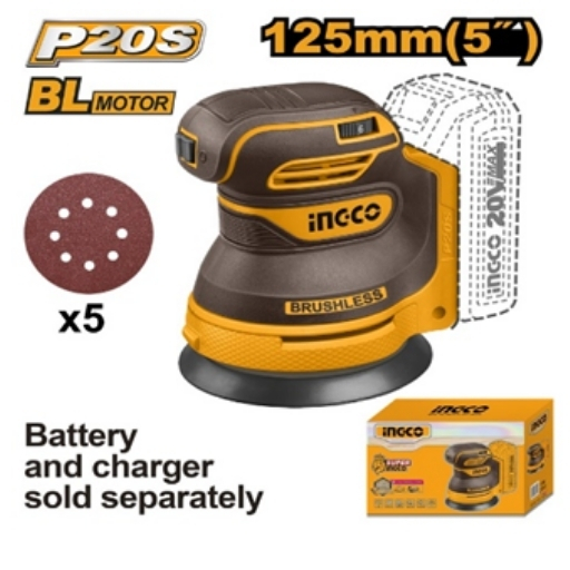 32 INGCO 20V Cordless random orbit sander 125mm(5'')