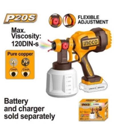38 INGCO 20V Cordless spray gun (bare)