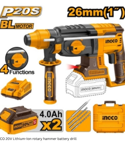 INGCO 20V Lithium-Ion rotary hammer battery drill