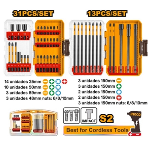 INGCO 44PCS Screwdriver Bit + magnetic nut set