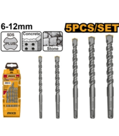 46 INGCO 5pcs SDS Plus Drill Bit Set 6.0