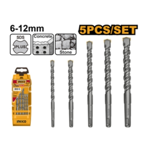 46 INGCO 5pcs SDS Plus Drill Bit Set 6.0