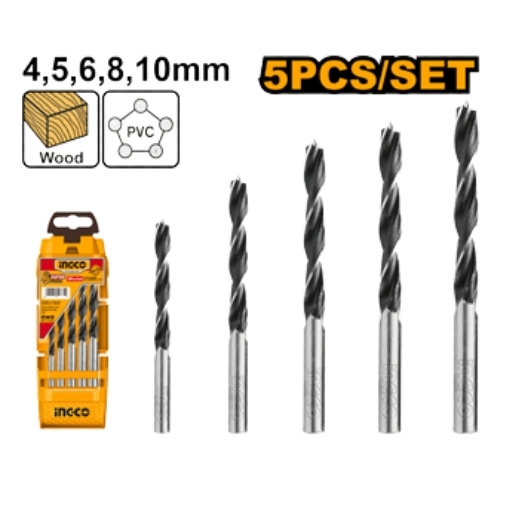 45 INGCO 5pcs Wood Drill Bit Set 4