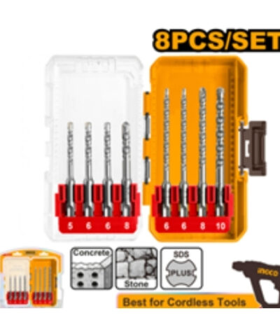 49 INGCO 8 pcs SDS Plus Hammer drill bits 5-10mm