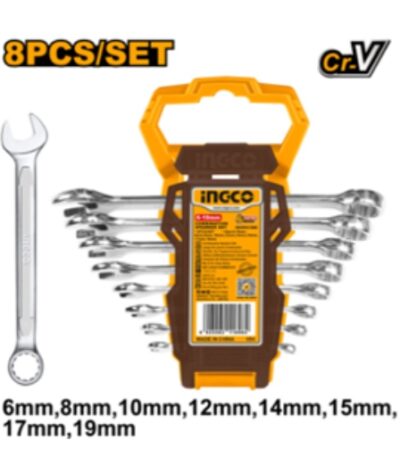 INGCO 8pcs Combination Spanner Set 6-19MM