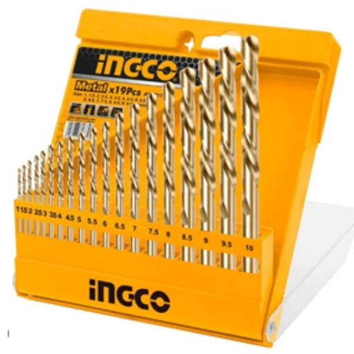 50 INGCO 9 PCS HSS TWIST DRILL BITS SET SIZE 2