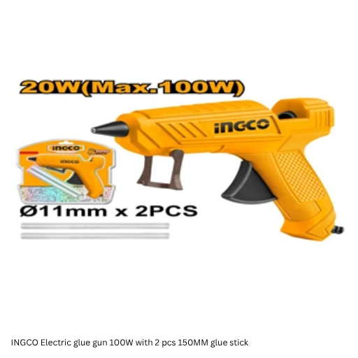 INGCO Electric glue gun 100W with 2 pcs 150MM glue stick