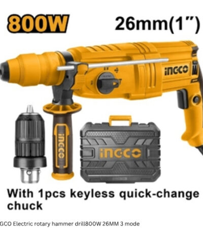 INGCO Electric rotary hammer drill800W 26MM 3 mode