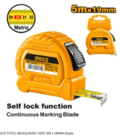 INGCO STEEL MEASURING TAPE 5M x 19MM blade