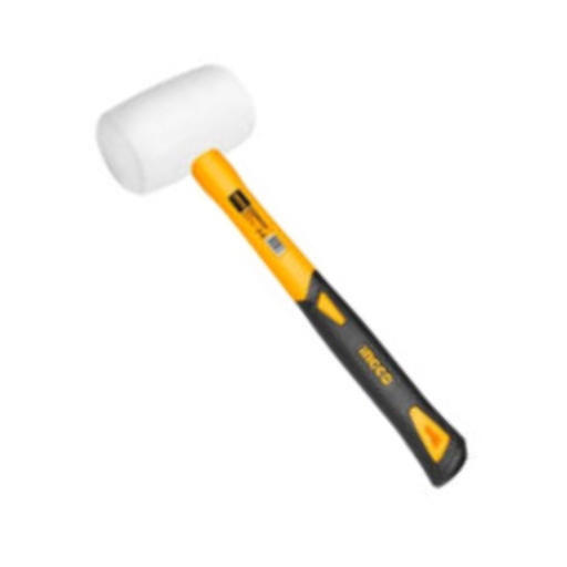 INGCO WHITE NATURALRUBBER NON SPARK HAMMER FIBERGLASS "INGCO WHITE NATURALRUBBER NON SPARK HAMMER FIBERGLASS HANDLE 16 OZ"