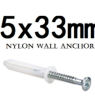 Metal wall anchor 5×33MM — quick expansion for solid mounting on walls.