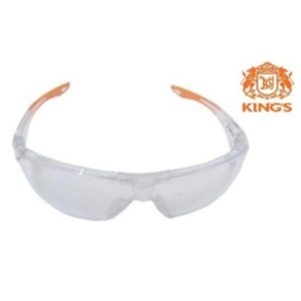 Lightweight safety eyewear with clear lenses; scratch‑resistant and comfortable for all‑day protection.