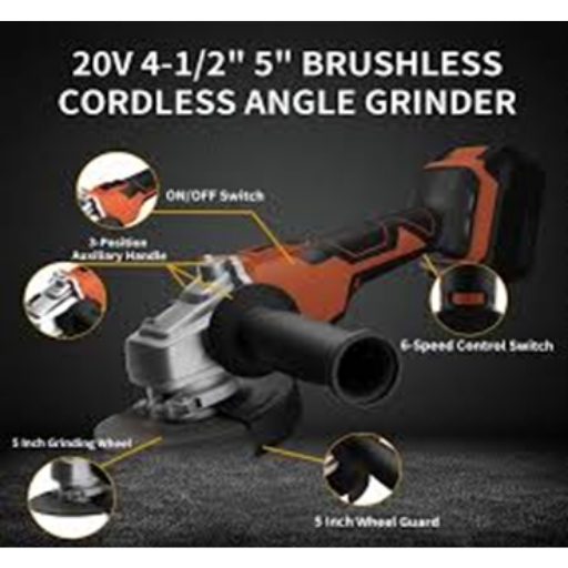 34 Kafuwell 20V Brushless Cordless Angle Grinder 125mm