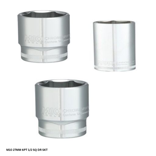 M10 27MM 6PT 1/2 SQ DR SKT