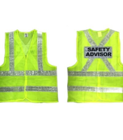 High‑visibility Advisor safety vest — reflective tape and breathable fabric for day/night site visibility.