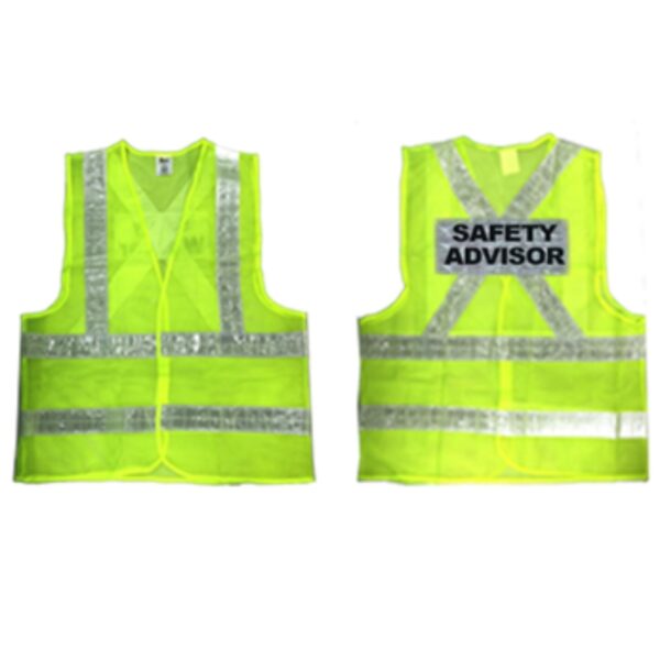 High‑visibility Advisor safety vest — reflective tape and breathable fabric for day/night site visibility.