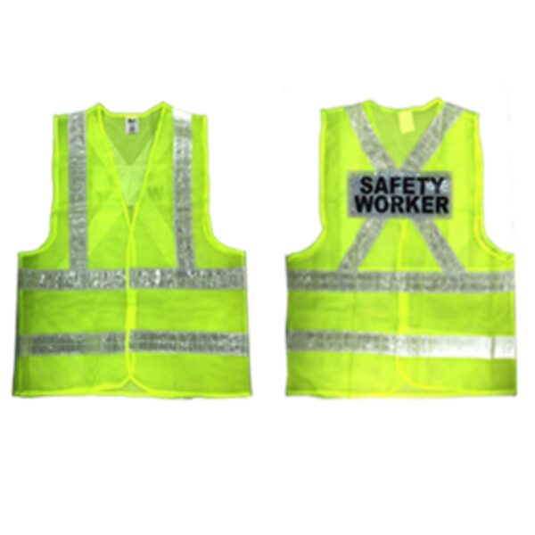 High‑visibility Safety Worker safety vest — reflective tape and breathable fabric for day/night site visibility.
