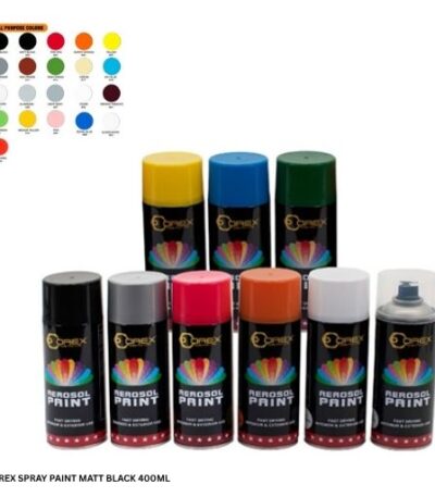 OREX SPRAY PAINT MATT BLACK 400ML