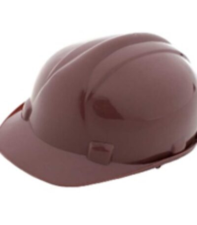 Impact‑resistant safety helmet BROWN with adjustable suspension for a secure