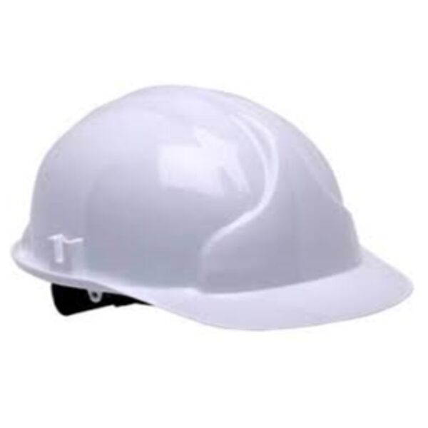 Impact‑resistant safety helmet WHITE with adjustable suspension for a secure