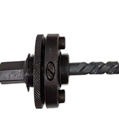 Arbor for connecting hole saw to drill.