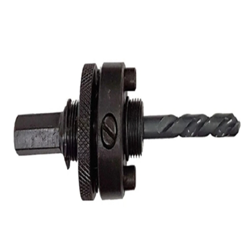 Arbor for connecting hole saw to drill.