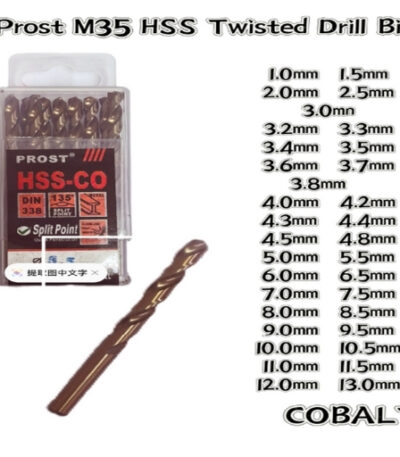 101 PROST COBALT HSS TWISTED DRILL BIT