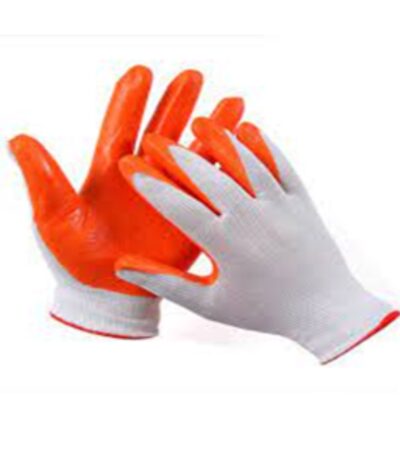 Rubber‑coated cotton gloves — improved abrasion resistance and grip in dry or damp conditions.