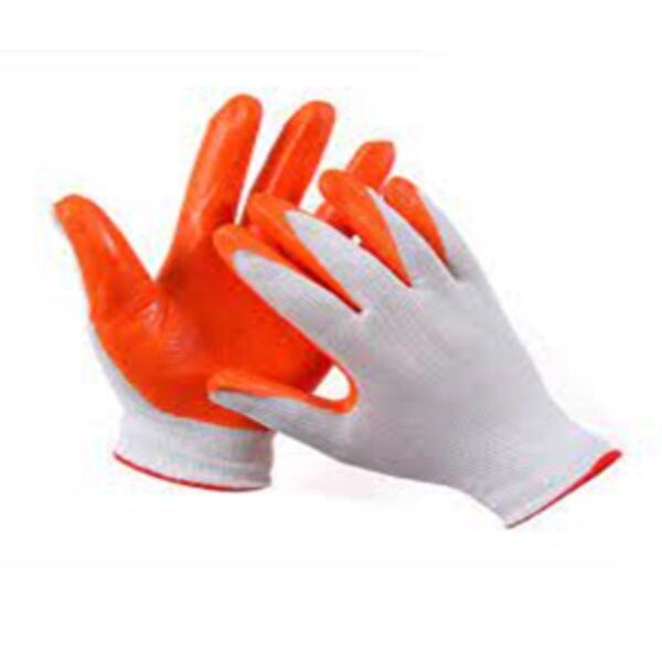 Rubber‑coated cotton gloves — improved abrasion resistance and grip in dry or damp conditions.