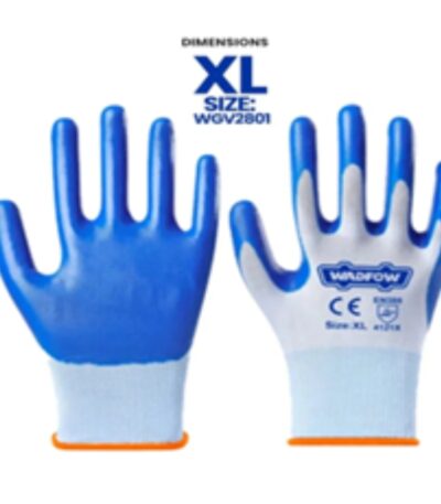 Oil‑resistant nitrile gloves with 4121X abrasion/cut rating — strong grip for mechanics and industrial work.