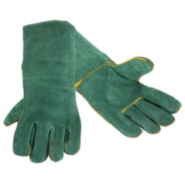 Heat‑resistant welding gloves 13'' — durable split leather for arc and MIG/TIG tasks.
